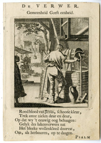 Antique Print-PROFESSION-VERWER-PAINTER-Luyken-c.1700