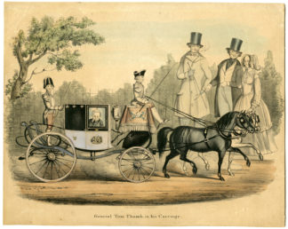 Antique Print - General Tom Thumb-dwarf-Carriage [Dean & Co., c. 1845]