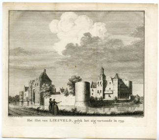 Antique Print - Slot Liesveld-Castle-Netherlands [J.C. Philps after C. Pronk, 1749]