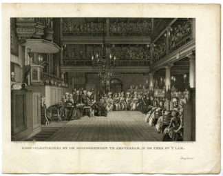 Antique Religious Print - Baptism-Baptists-Amsterdam [Caspar Jacobsz Philips, 1782]