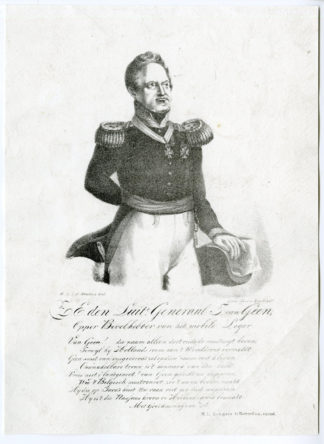 Antique Print - General Josephus J. van Geen [H.J. van den Houten, c. 1845]