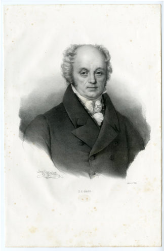 Antique Print - PORTRAIT-FRANZ JOZEF GALL-PHYSIOLOGIST-GREVEDON-MOTTE after own design - 1826