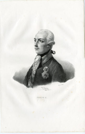 Antique Print - PORTRAIT-JOSEPH II-HOLY ROMAN EMPORER-GREVEDON-MOTTE after own design - 1828