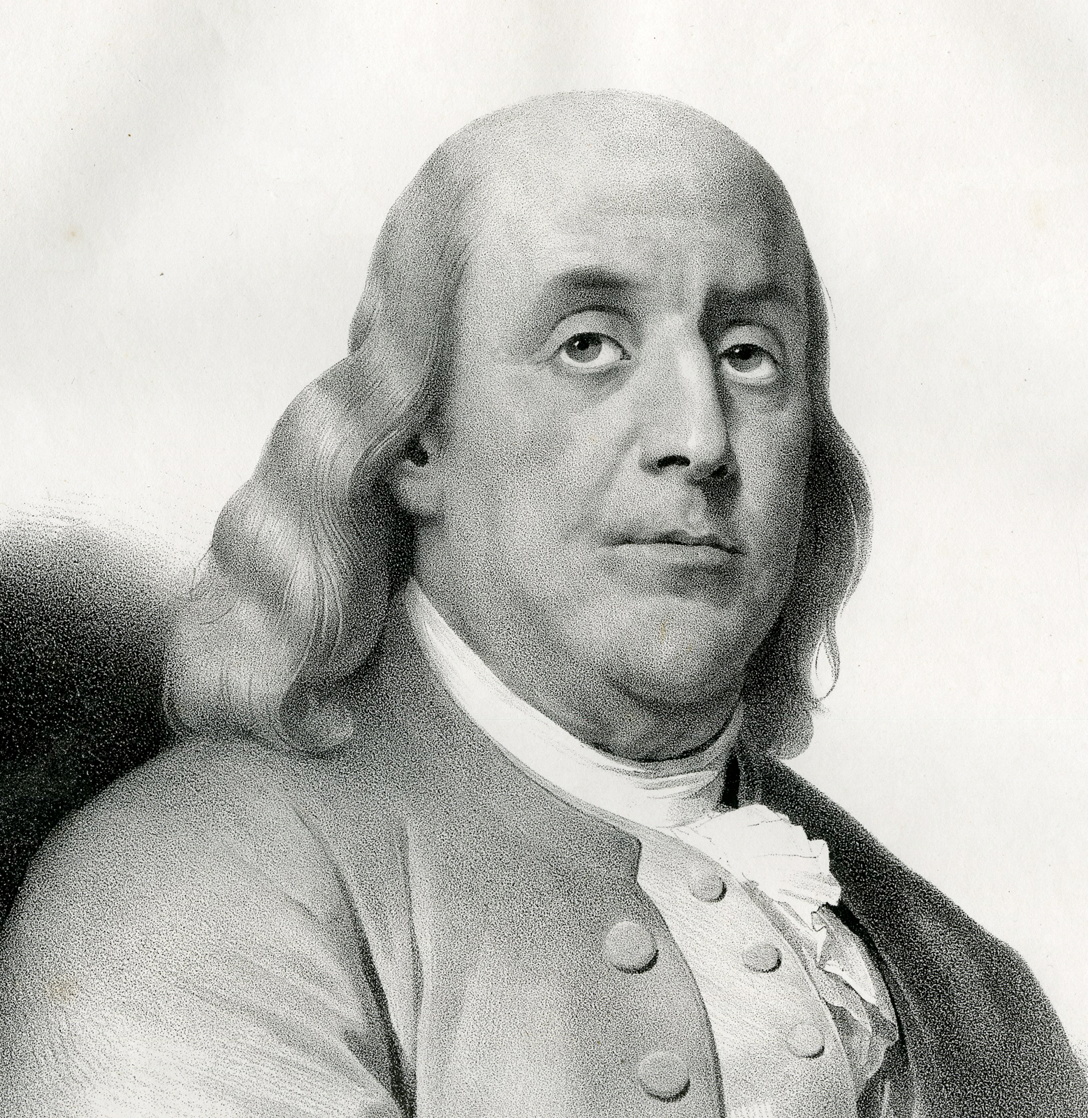 Pco 7855 416x427 Antique Print - PORTRAIT BENJAMIN FRANKLIN-MAUZAISSE-MOTTE after own design - 1828 - Image 2