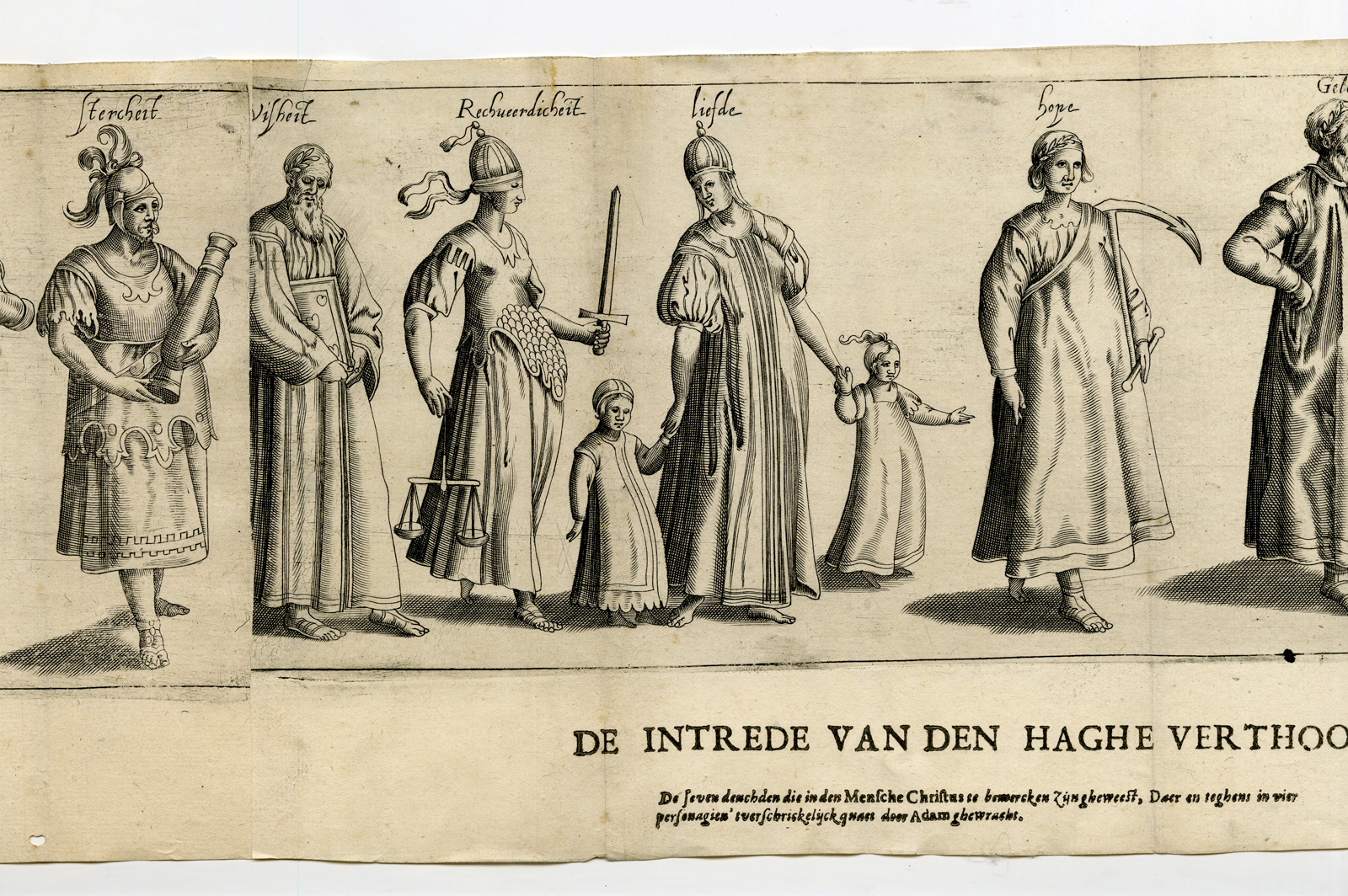 , Antique Print – RHETORICIAN CHAMBER THE HAGUE-DRAMA-VIRTUES-HEYNS – 1607, Pictura Antique Prints