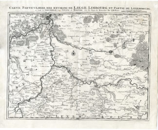 Rare Antique Map - LUIK-LIEGE-LIMBURG-LUXEMBOURG [Publ. by Covens & Mortier, 1748]