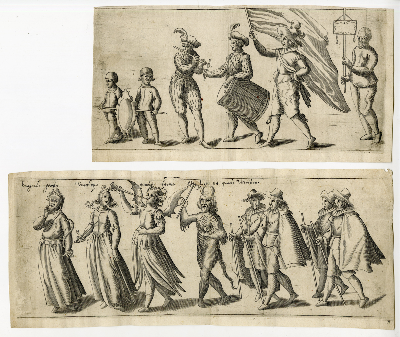 , Antique Print – RHETORICIAN CHAMBER ACOLEYEN OF LEIDEN-DRAMA-HEYNS – 1607, Pictura Antique Prints