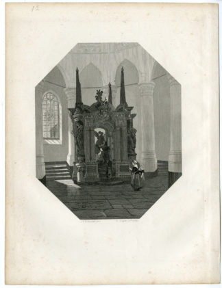 Antique Print - TOMB-PRINCE WILLEM-STEELINK after LENNEP - 1880