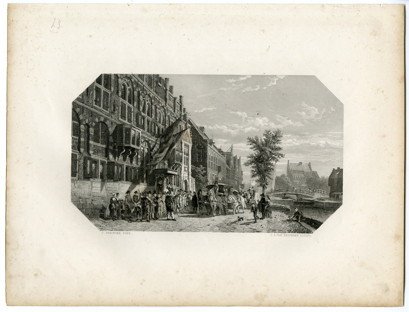 , Antique Print – MILITARY-GUILDS-MILITIA-AMSTERDAM-STEELINK after LENNEP – 1880, Pictura Antique Prints