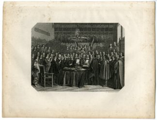 Antique Print - PEACE TREATY-MUNSTER-STEELINK after LENNEP - 1880