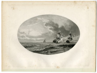 Antique Print - FOUR-DAY-SEA BATTLE-SECOND ENGLISCH WAR-STEELINK after LENNEP - 1880