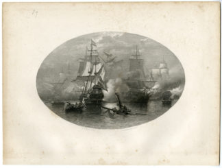 Antique Print - DUTCH-ENGLISH SEA BATTLE 1672-SOLEBAY-STEELINK after LENNEP - 1880