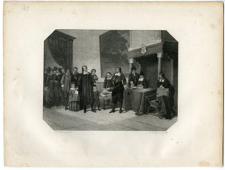 Antique Print - RECEPTION-FRENCH PROTESTANTS-HUGUENOTS-STEELINK after LENNEP - 1880