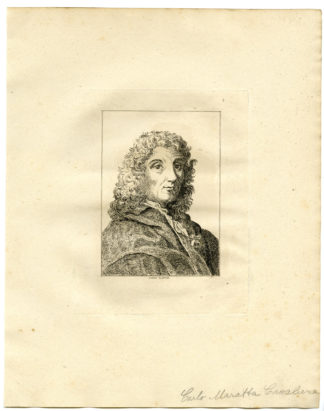 Antique Print - PORTRAIT-CARLO MARATTA-MARATTI-GIRTIN after TBD - 1817