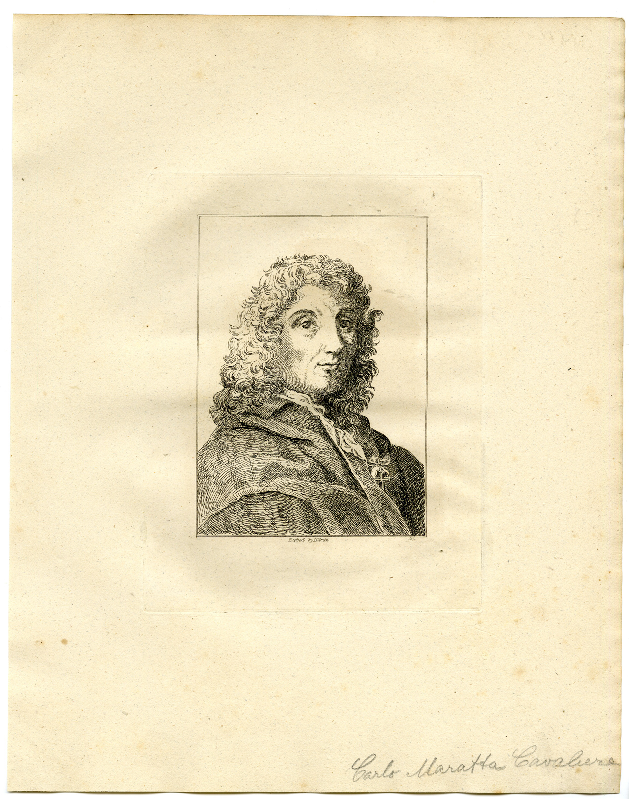 , Antique Print – PORTRAIT-CARLO MARATTA-MARATTI-GIRTIN after TBD – 1817, Pictura Antique Prints
