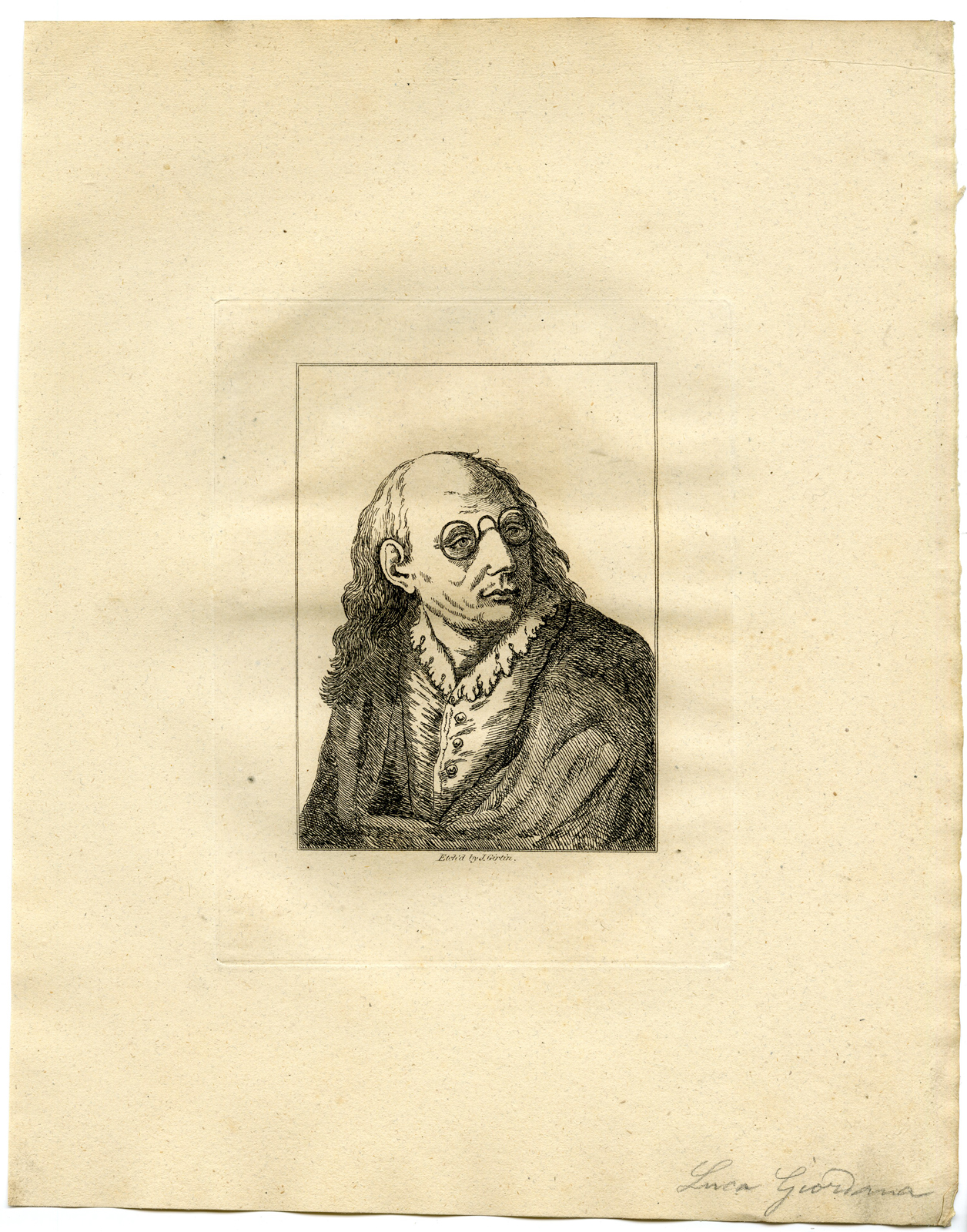 , Antique Print – PORTRAIT-LUCA GIORDANA-GIRTIN after TBD – 1817, Pictura Antique Prints