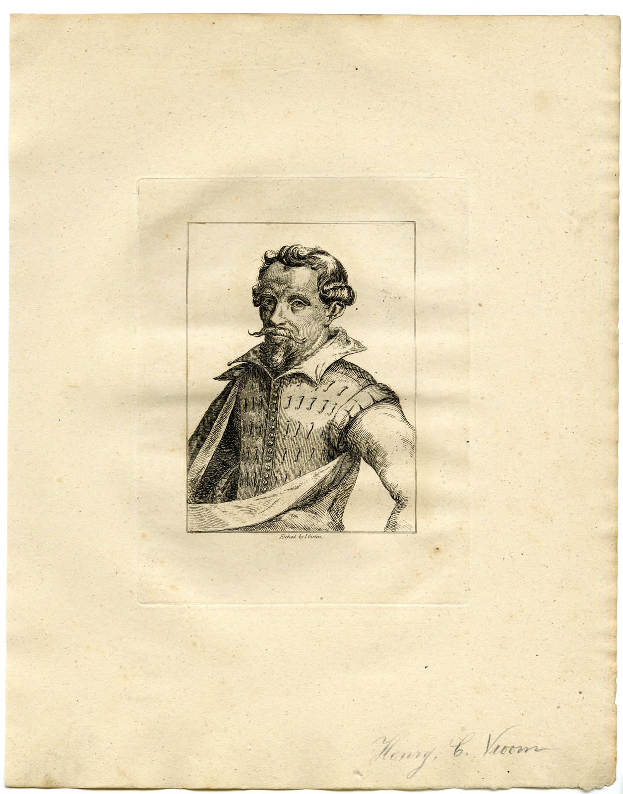 , Antique Print – PORTRAIT-HENDRICK C. VROOM-HENRY-GIRTIN after TBD – 1817, Pictura Antique Prints