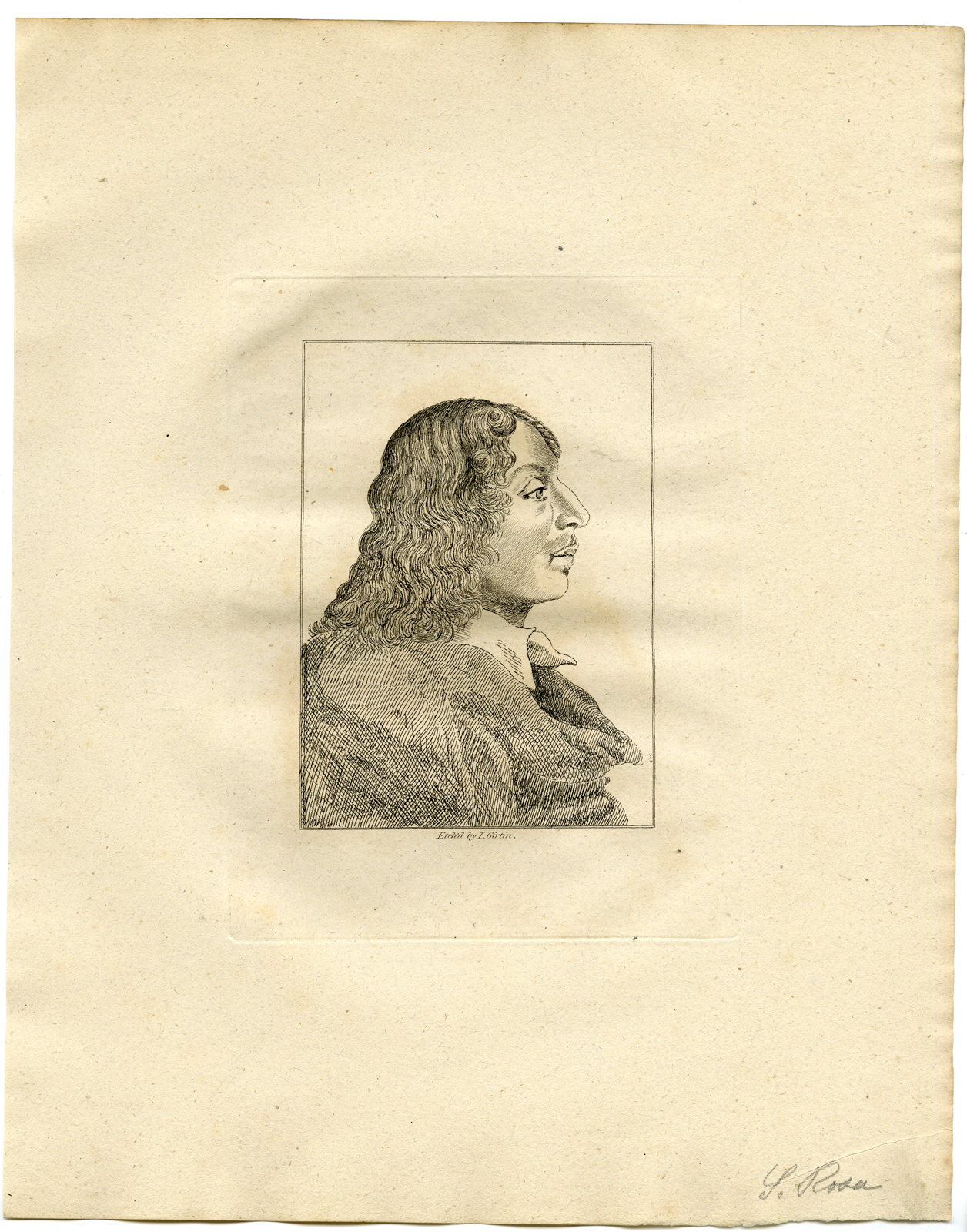 , Antique Print – PORTRAIT-SALVADOR ROSA-GIRTIN after TBD – 1817, Pictura Antique Prints