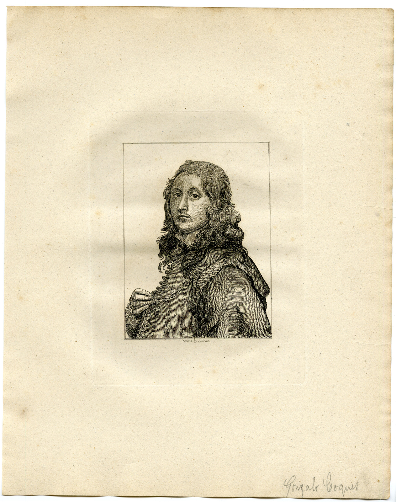 , Antique Print – PORTRAIT-GONZALES COQUES-GIRTIN after TBD – 1817, Pictura Antique Prints