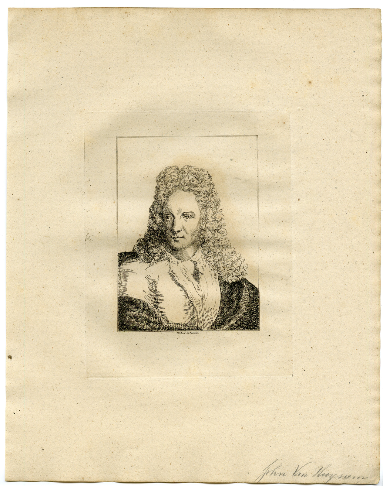, Antique Print – PORTRAIT-JOHN VAN HUYSUM-GIRTIN after TBD – 1817, Pictura Antique Prints