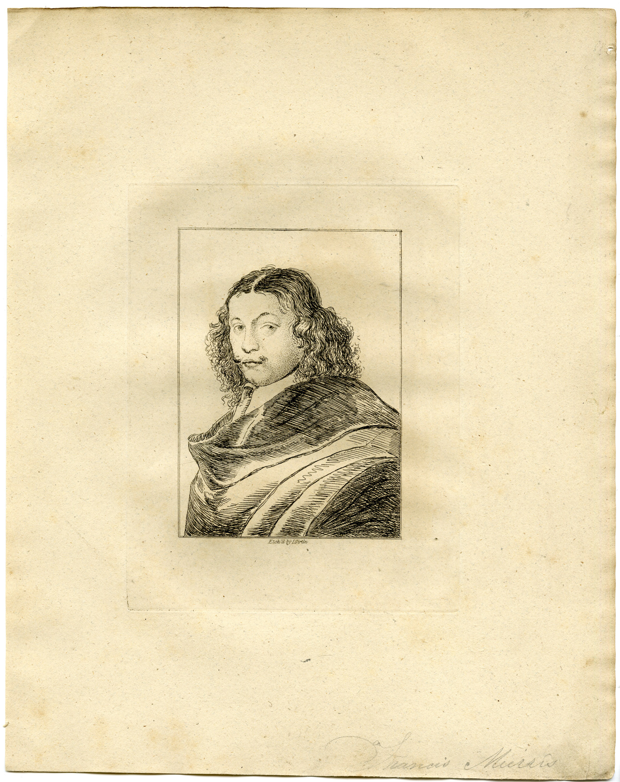 , Antique Print – PORTRAIT-FRANS MIERIS-GIRTIN after TBD – 1817, Pictura Antique Prints