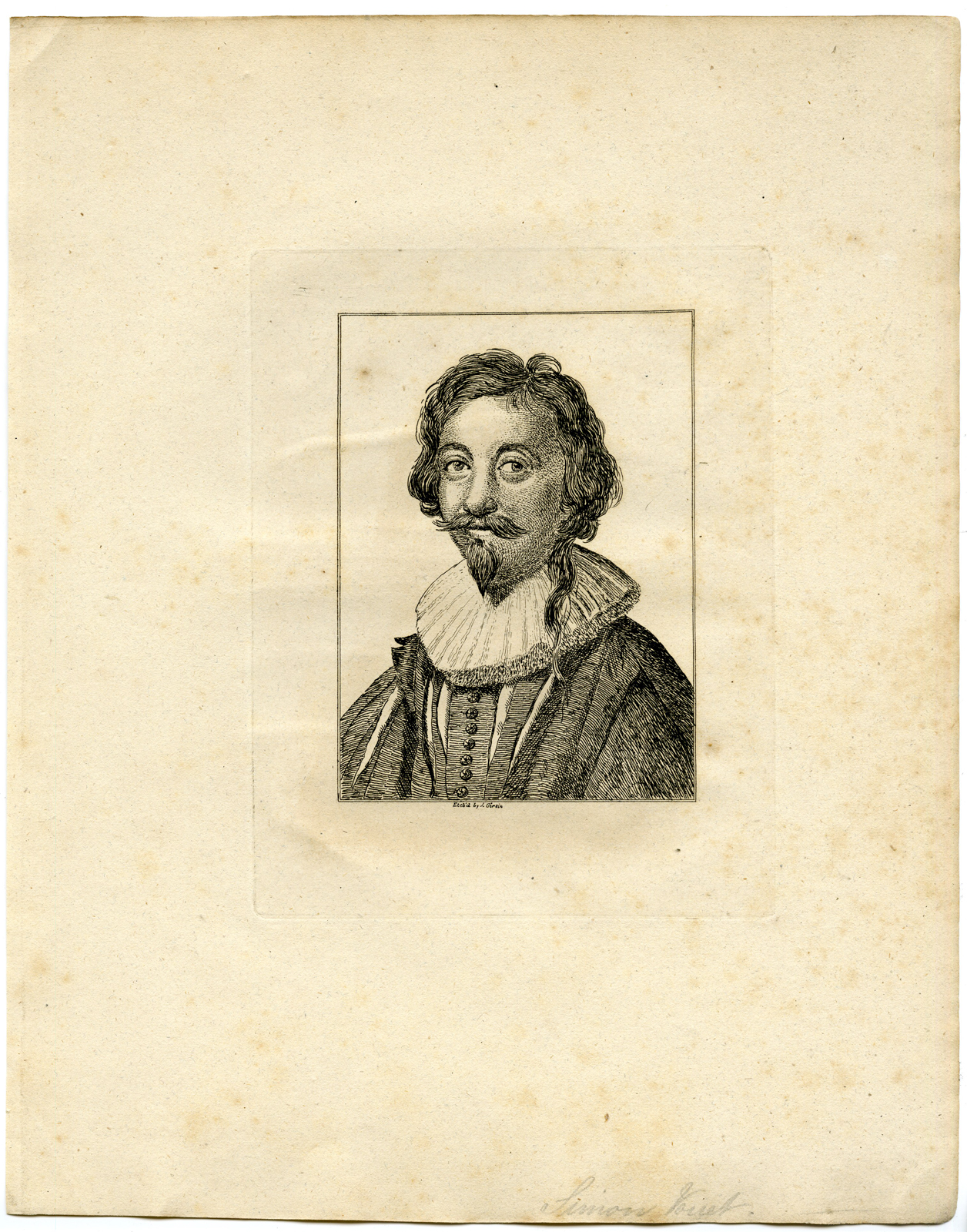 , Antique Print – PORTRAIT-SIMON VOUET-GIRTIN after TBD – 1817, Pictura Antique Prints