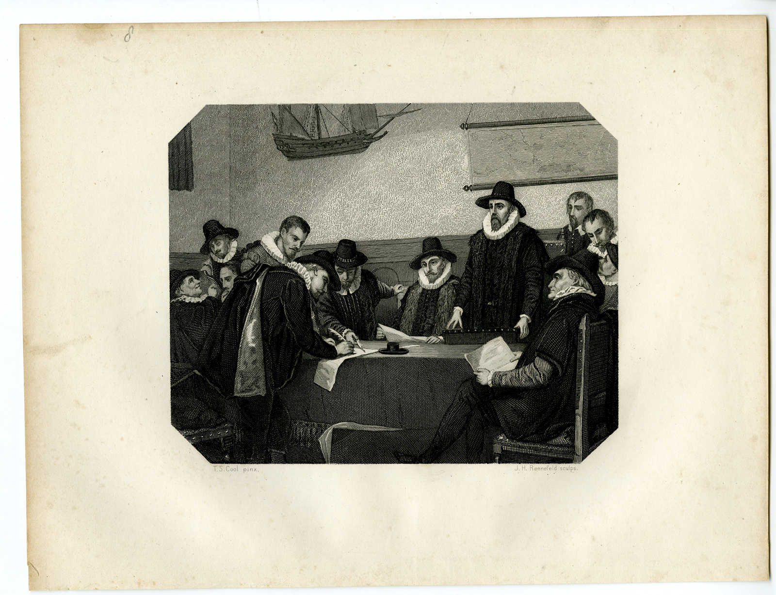 , Antique Print – FOUNDING-UNITED EAST INDIAN COMPAGNY-STEELINK after LENNEP – 1880, Pictura Antique Prints