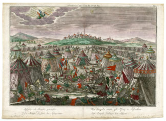 Antique Optical Print - ANGEL DEFEATS ASSYRIANS - [Georg Baltasar Probst,  c.1770]