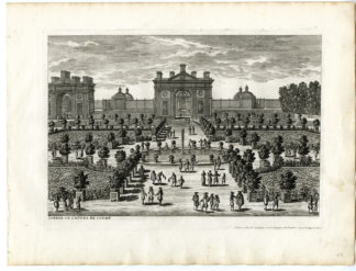 Antique Print - VILLA-CONDÉ HOUSE-ARCHITECTURE-PERELLE after own design - c.1670