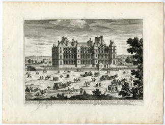 Antique Print - VILLA-CASTLE-MADRID-ARCHITECTURE-PERELLE after own design - c.1670
