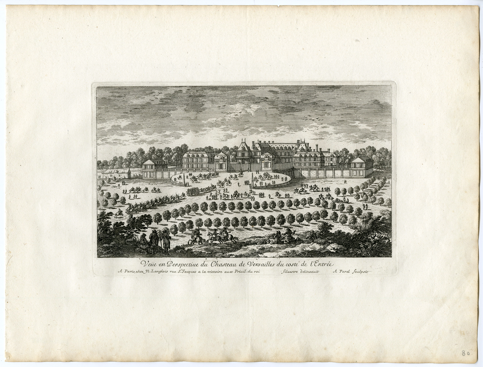 , 37 Antique Prints – VIEWS OF VERSAILLES-PALACE-GARDENS-PERELLE after own design – c.1670, Pictura Antique Prints