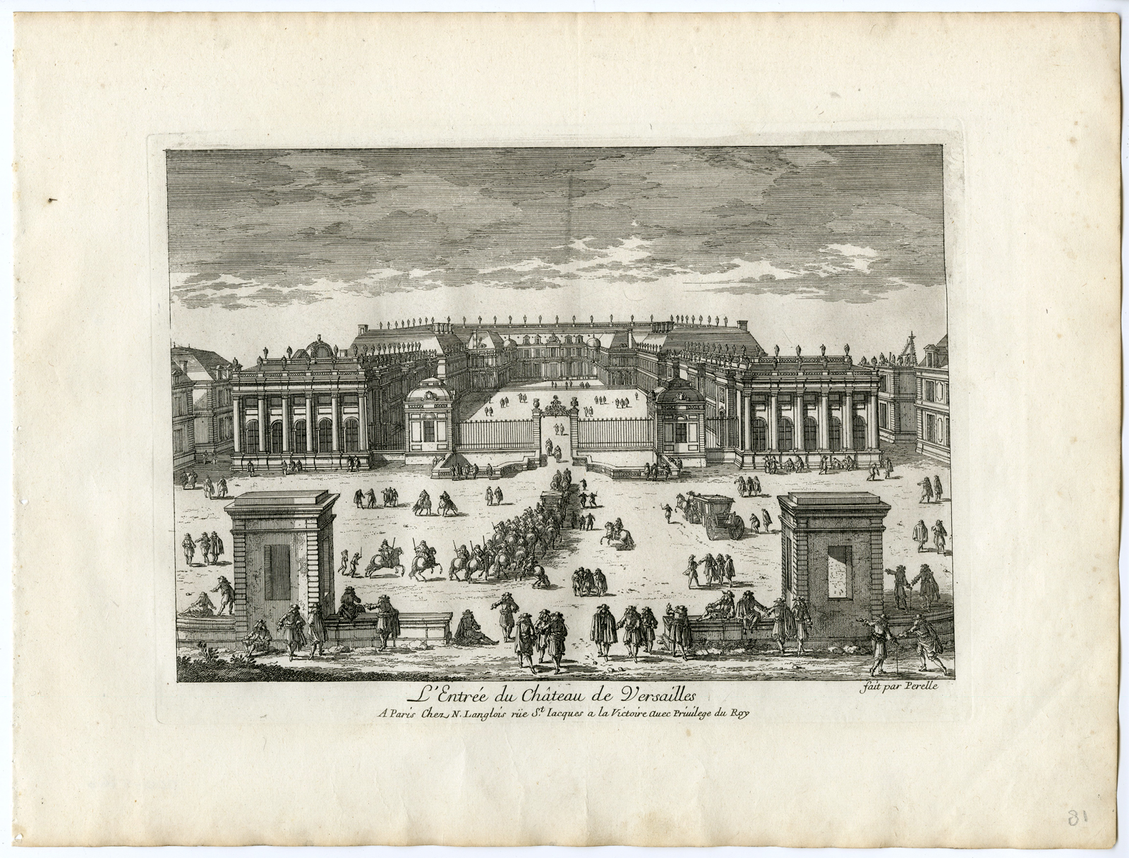, 37 Antique Prints – VIEWS OF VERSAILLES-PALACE-GARDENS-PERELLE after own design – c.1670, Pictura Antique Prints