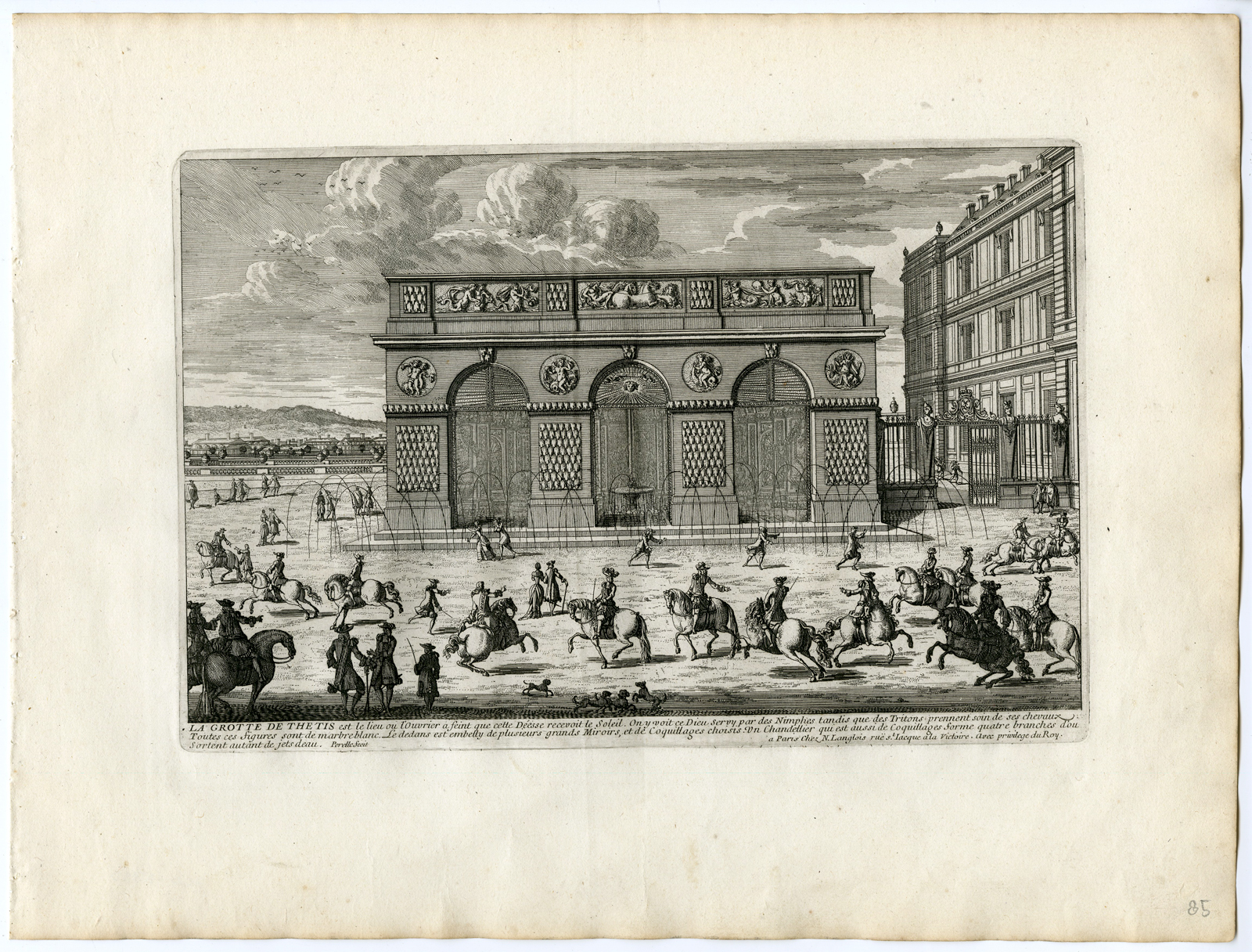 , 37 Antique Prints – VIEWS OF VERSAILLES-PALACE-GARDENS-PERELLE after own design – c.1670, Pictura Antique Prints