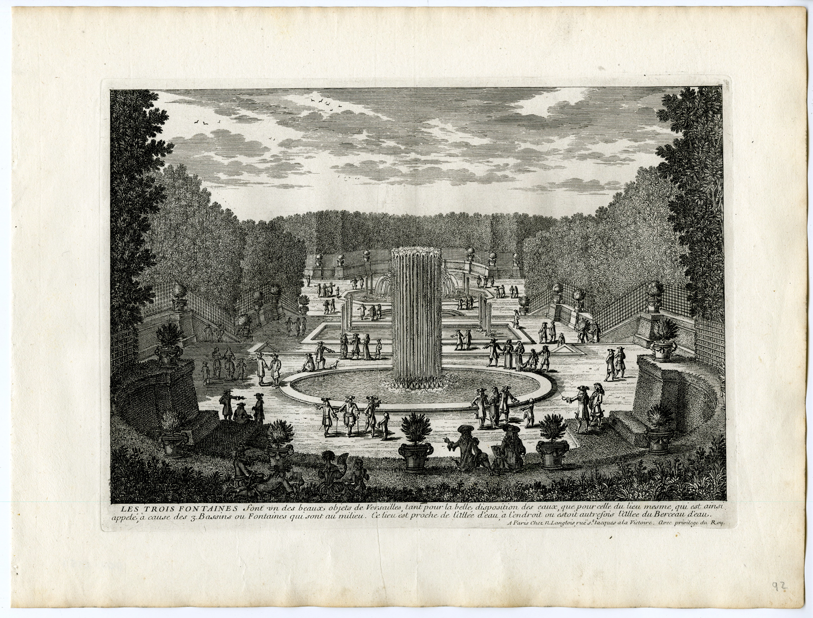 , 37 Antique Prints – VIEWS OF VERSAILLES-PALACE-GARDENS-PERELLE after own design – c.1670, Pictura Antique Prints