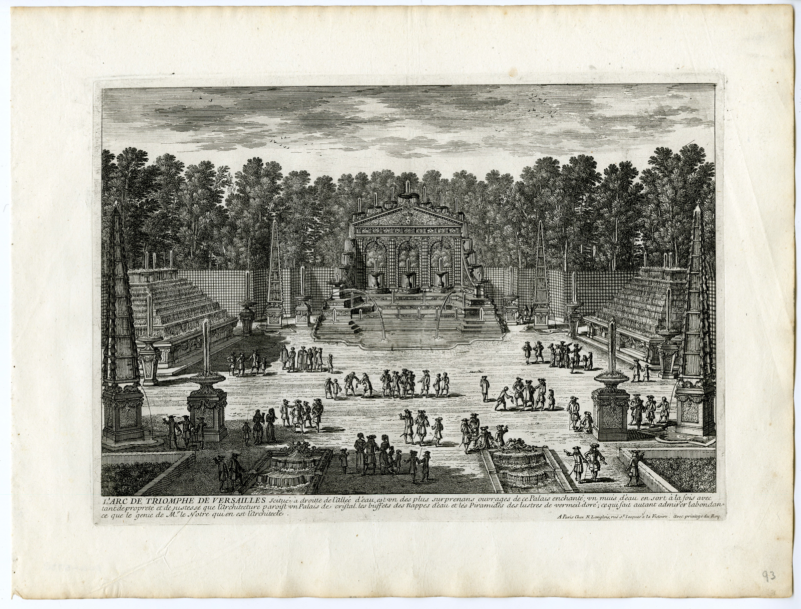 , 37 Antique Prints – VIEWS OF VERSAILLES-PALACE-GARDENS-PERELLE after own design – c.1670, Pictura Antique Prints