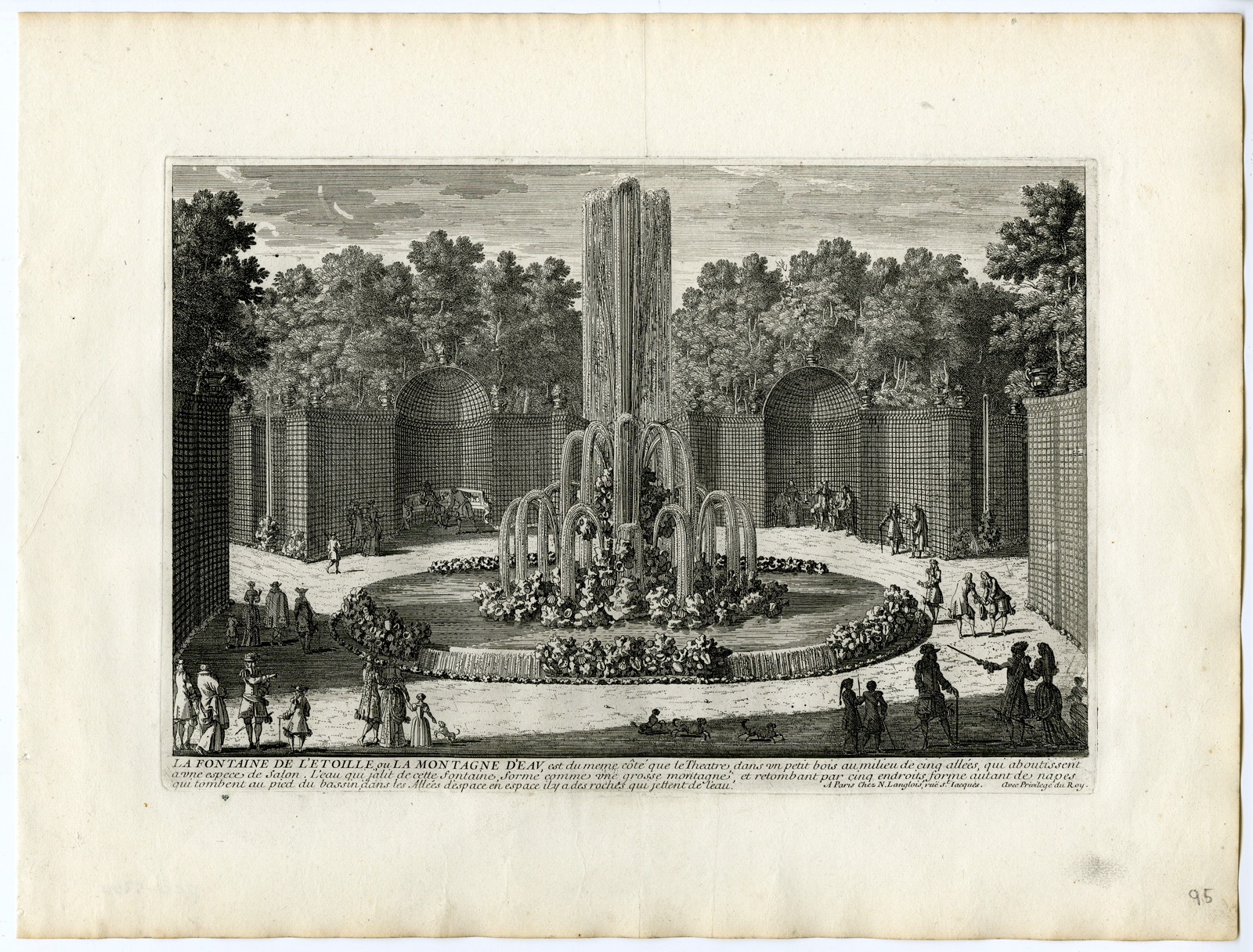 , 37 Antique Prints – VIEWS OF VERSAILLES-PALACE-GARDENS-PERELLE after own design – c.1670, Pictura Antique Prints