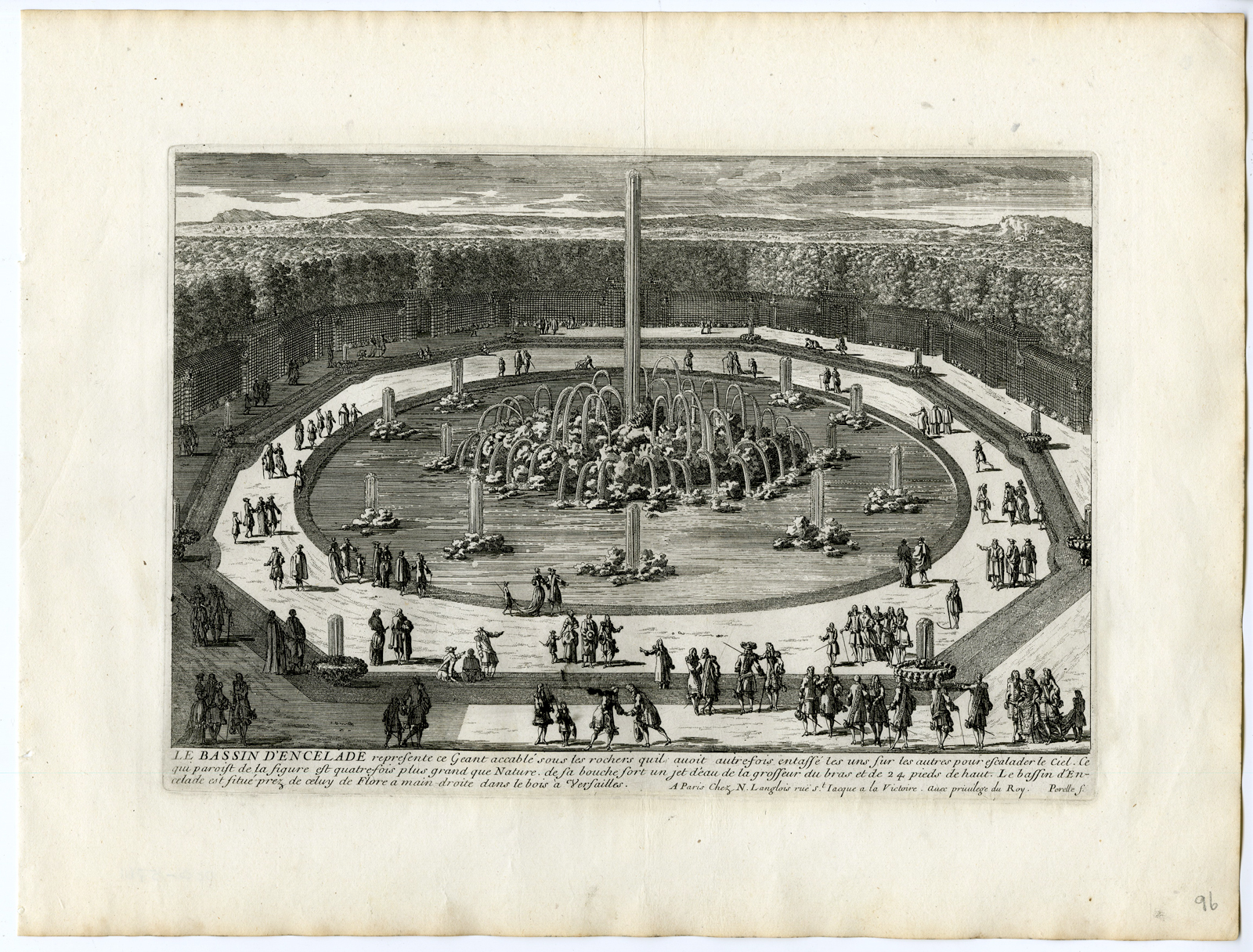 , 37 Antique Prints – VIEWS OF VERSAILLES-PALACE-GARDENS-PERELLE after own design – c.1670, Pictura Antique Prints
