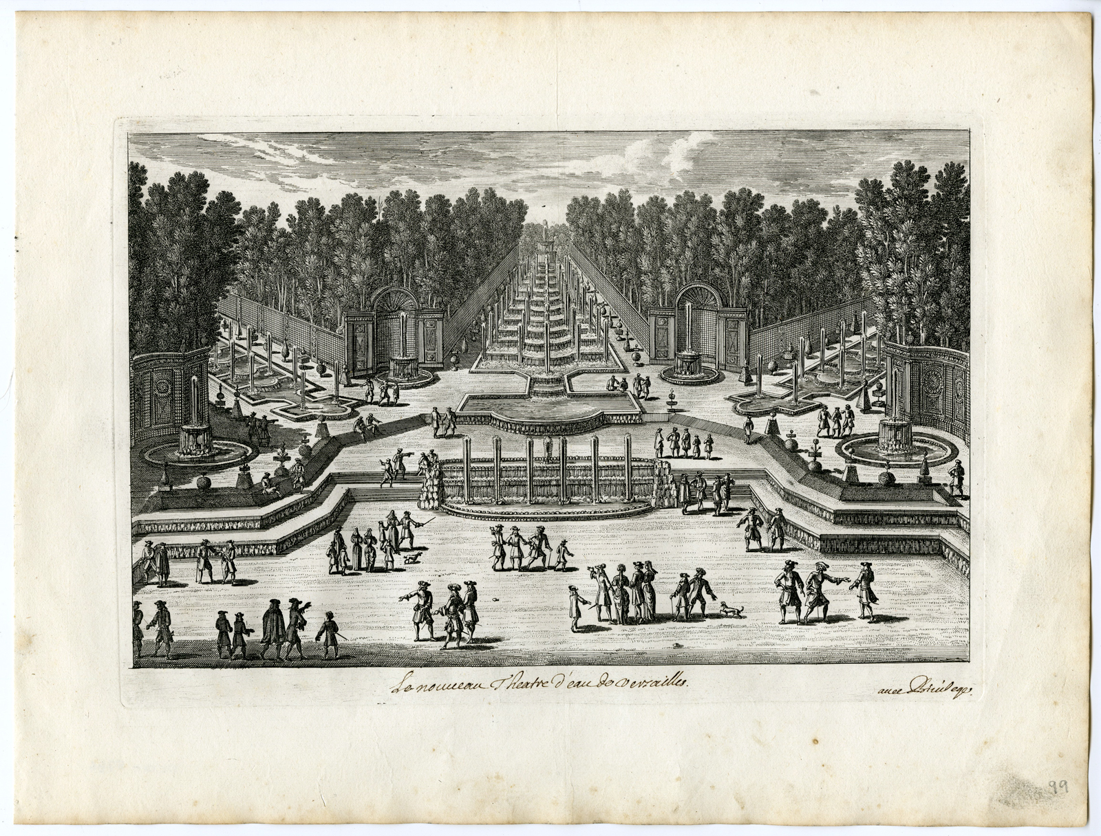 , 37 Antique Prints – VIEWS OF VERSAILLES-PALACE-GARDENS-PERELLE after own design – c.1670, Pictura Antique Prints
