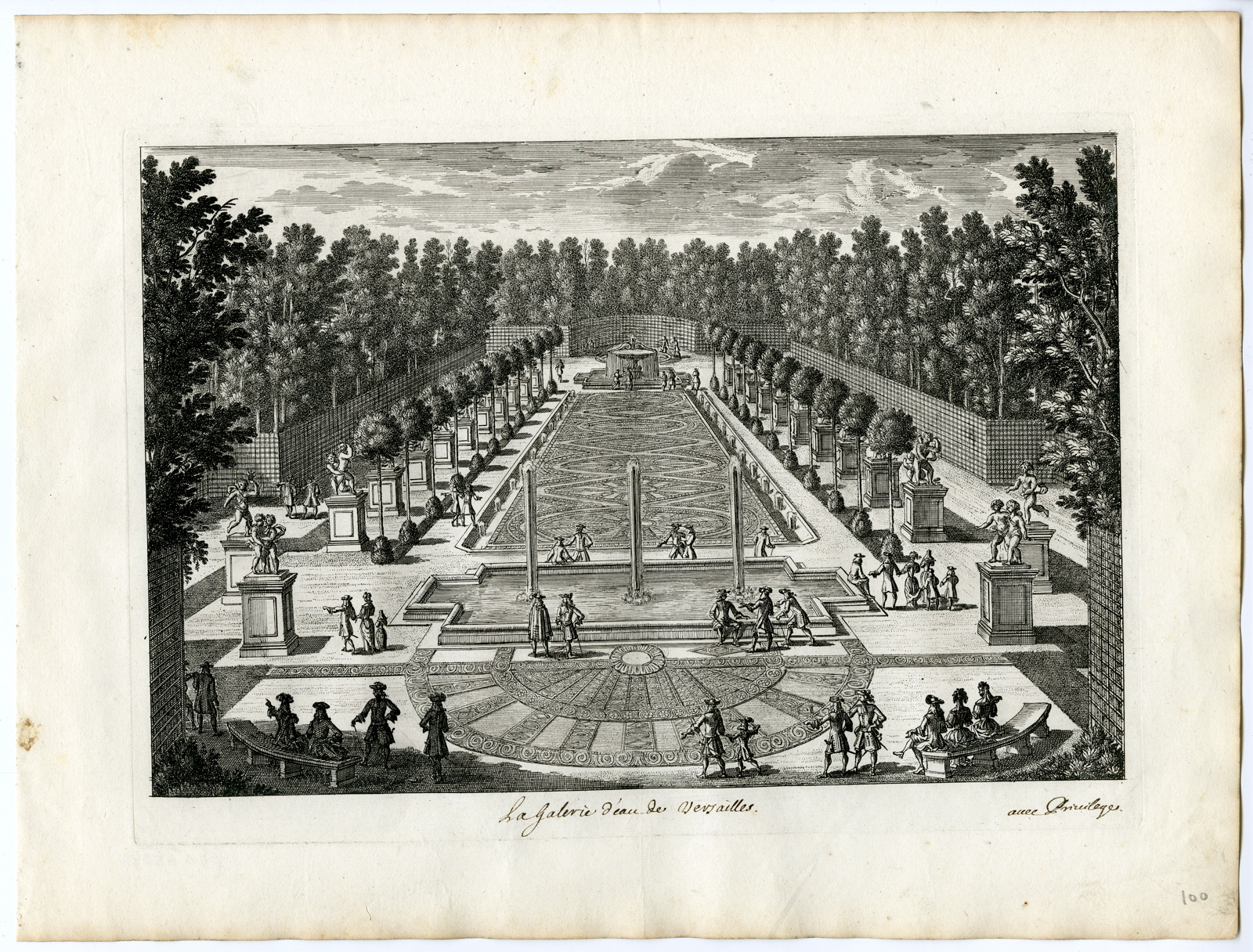 , 37 Antique Prints – VIEWS OF VERSAILLES-PALACE-GARDENS-PERELLE after own design – c.1670, Pictura Antique Prints