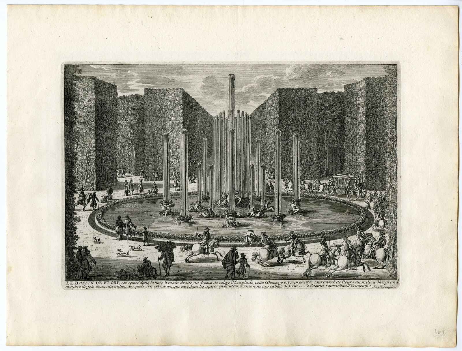 , 37 Antique Prints – VIEWS OF VERSAILLES-PALACE-GARDENS-PERELLE after own design – c.1670, Pictura Antique Prints