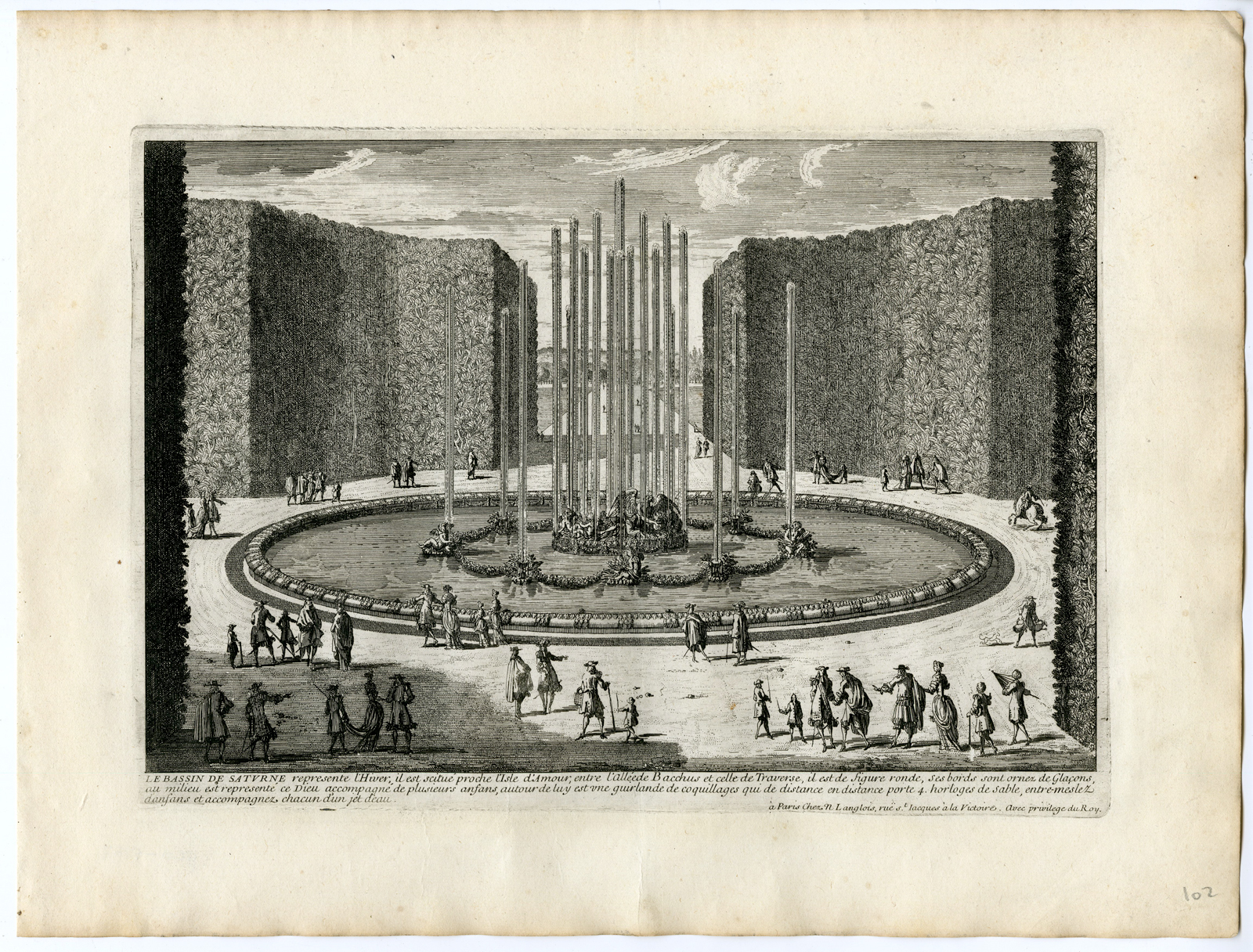 , 37 Antique Prints – VIEWS OF VERSAILLES-PALACE-GARDENS-PERELLE after own design – c.1670, Pictura Antique Prints