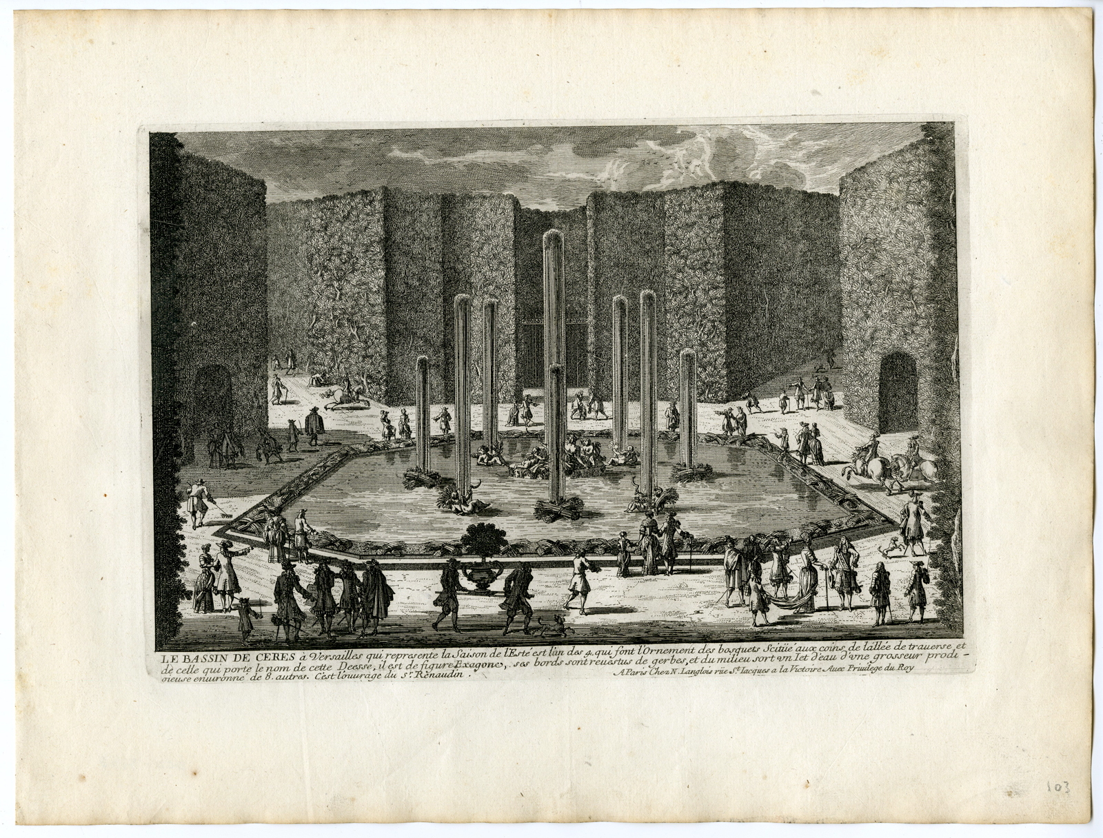 , 37 Antique Prints – VIEWS OF VERSAILLES-PALACE-GARDENS-PERELLE after own design – c.1670, Pictura Antique Prints