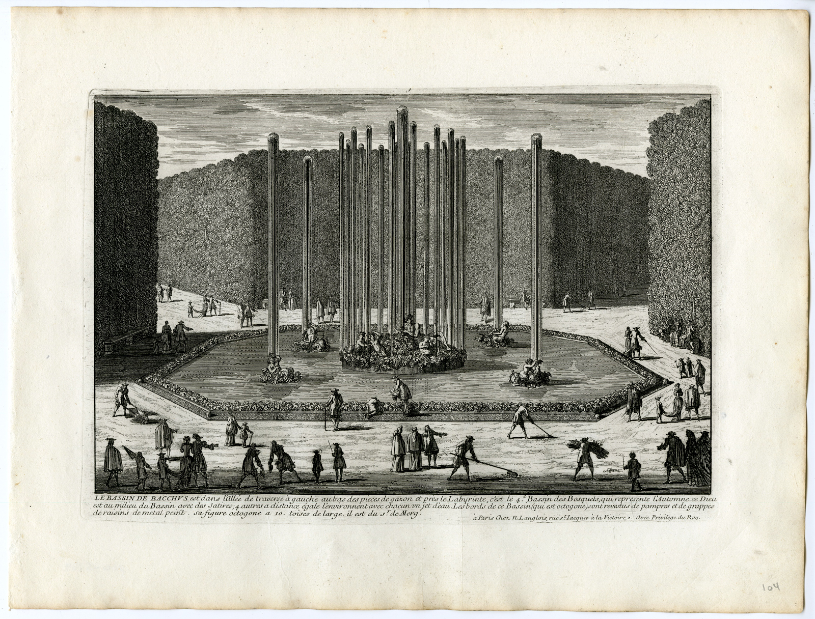 , 37 Antique Prints – VIEWS OF VERSAILLES-PALACE-GARDENS-PERELLE after own design – c.1670, Pictura Antique Prints