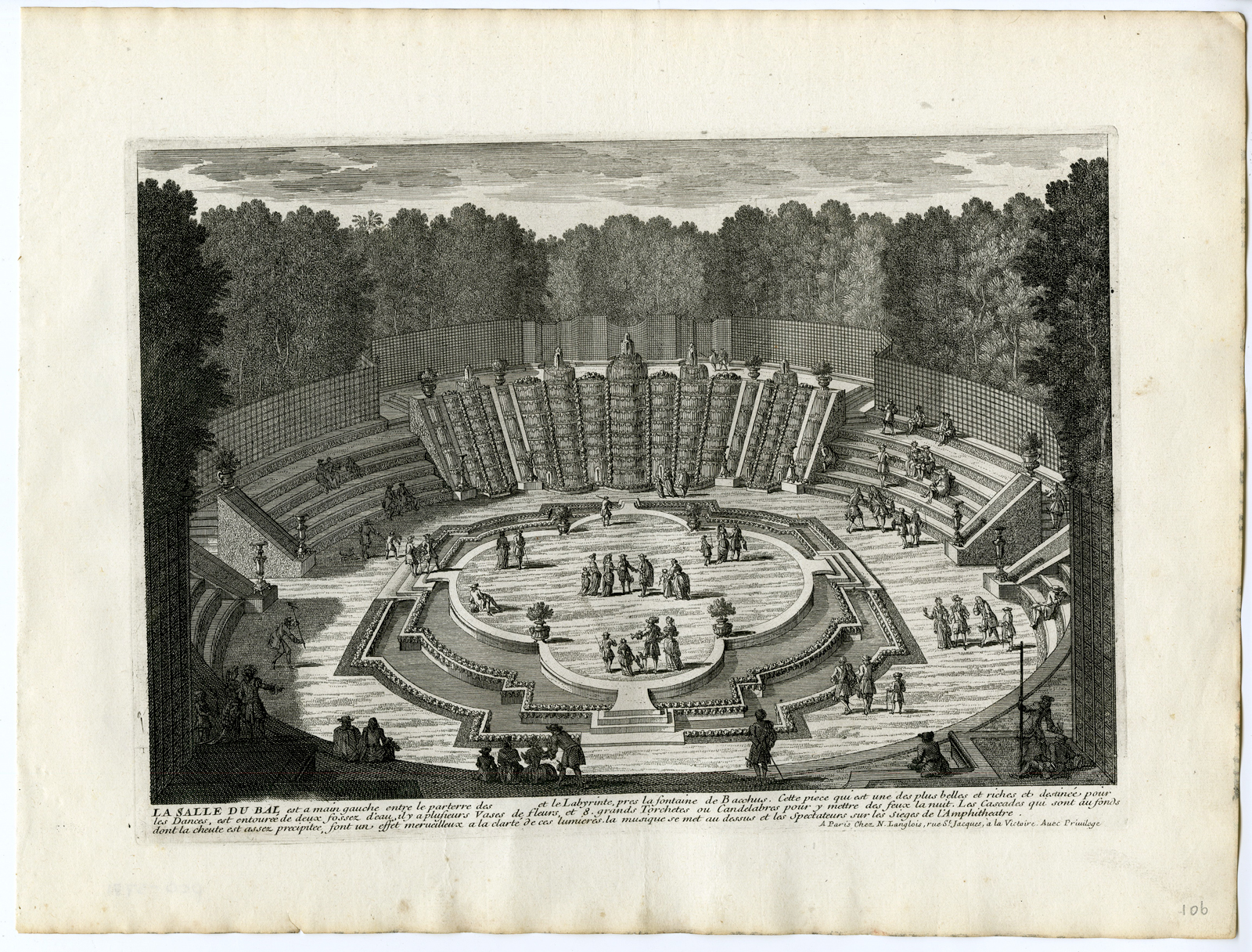 , 37 Antique Prints – VIEWS OF VERSAILLES-PALACE-GARDENS-PERELLE after own design – c.1670, Pictura Antique Prints