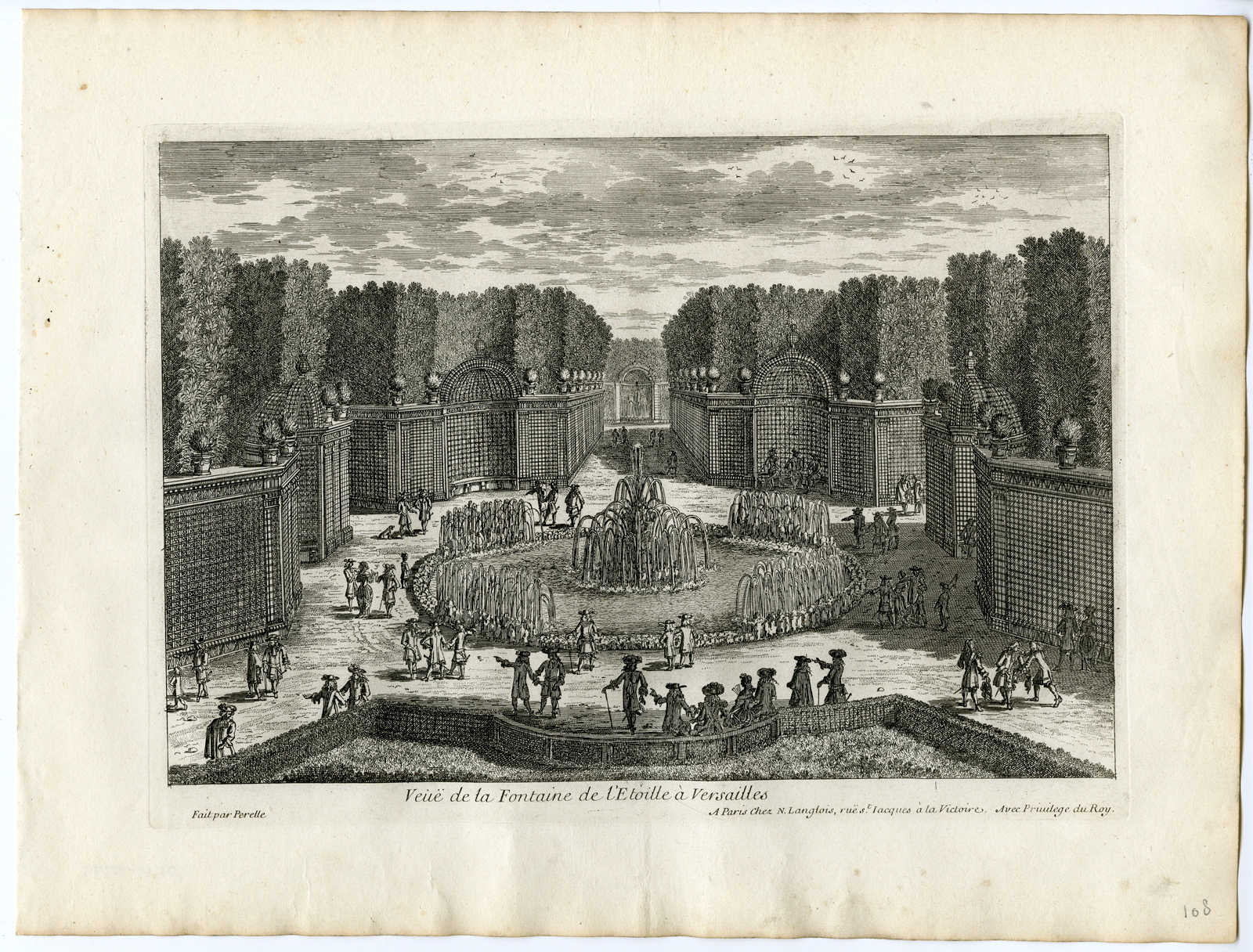 , 37 Antique Prints – VIEWS OF VERSAILLES-PALACE-GARDENS-PERELLE after own design – c.1670, Pictura Antique Prints