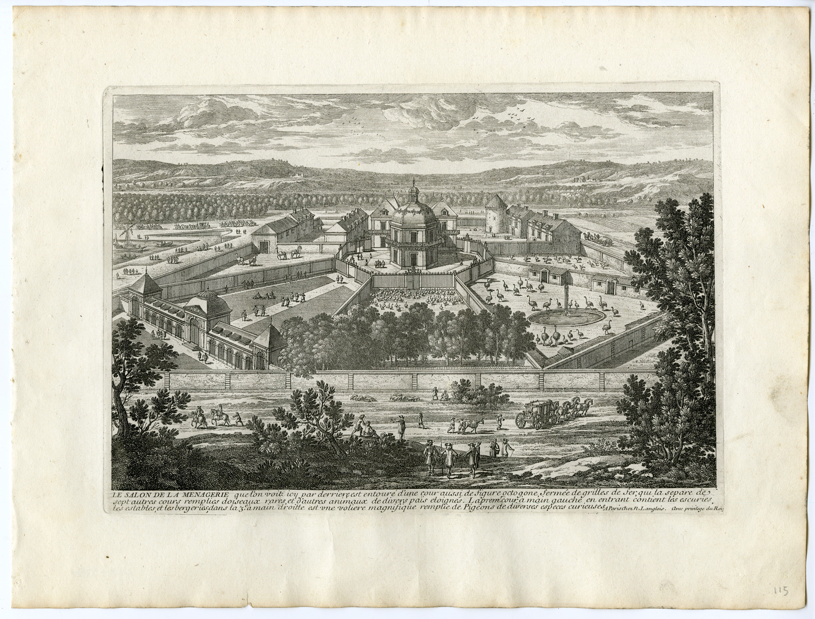 , 37 Antique Prints – VIEWS OF VERSAILLES-PALACE-GARDENS-PERELLE after own design – c.1670, Pictura Antique Prints