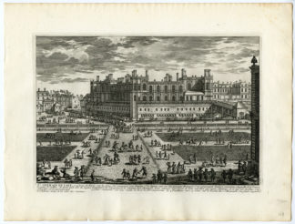 4 Antique Prints - CASTLE-CHATEAU-ST. GERMAIN EN LAYE-ARCHITECTURE-PERELLE after own design - c.1670