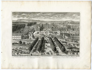 6 Antique Prints - CASTLE-CHATEAU-SCEAUX-ARCHITECTURE-GARDEN-PERELLE after own design - c.1670
