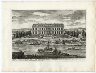 Antique Print - CHATEAU-CASTLE-CHOISY-ARCHITECTURE-GARDEN-PERELLE after own design - c.1670