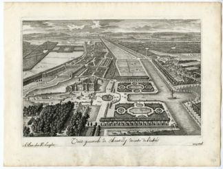 12 Antique Prints - CHATEAU-PARK-GARDEN-CHANTILLY-ARCHITECTURE-PERELLE after own design - c.1670
